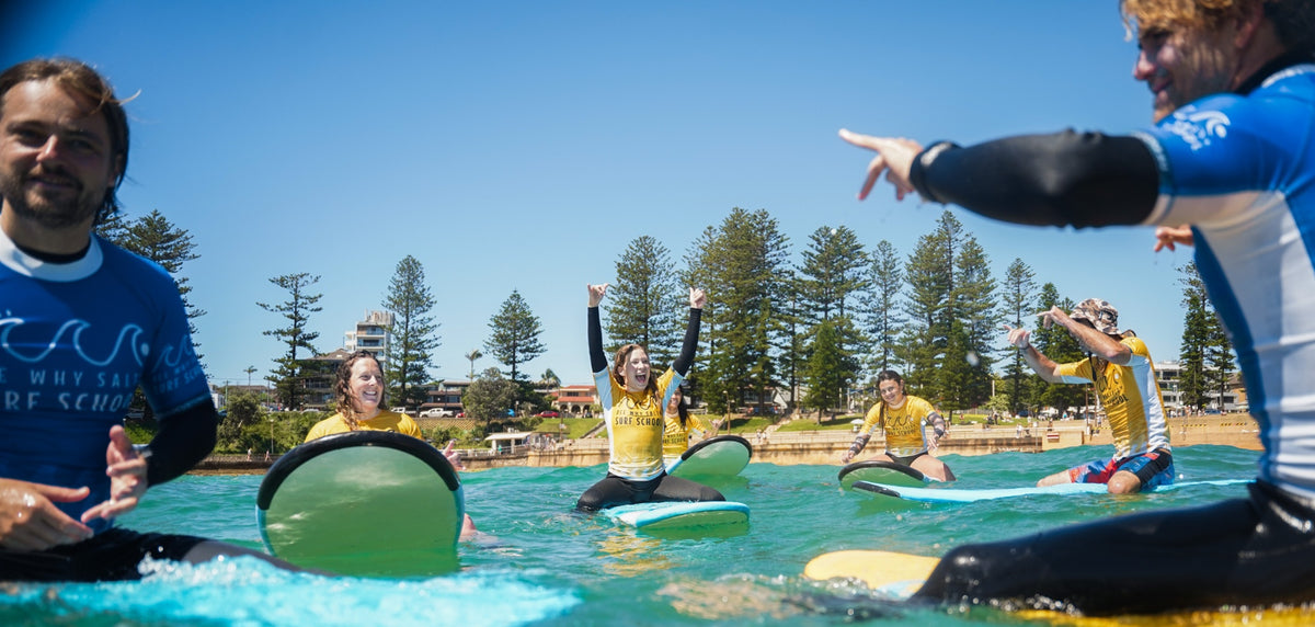 Do Less Surf Lesson Surf lesson with Dee Why Salty Surf School – DeeWhySaltySurfSchool